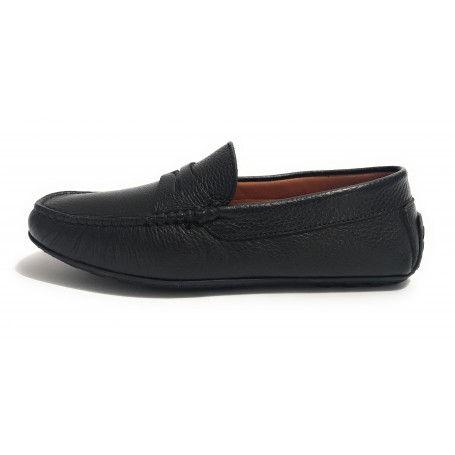SCARPE UOMO ELITE MOCASSINO TUBOLARE IN PELLE DI CERVO COLORE NERO U20EL05