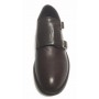 SCARPE UOMO ERNESTO DOLANI DOPPIA FIBBA PELLE  MORO VINTAGE ARTIGIANALE US17ED04