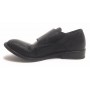 SCARPE UOMO ERNESTO DOLANI DOPPIA FIBBA PELLE NERO E TEJUS ARTIGIANALE US17ED05