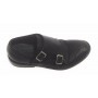 SCARPE UOMO ERNESTO DOLANI DOPPIA FIBBA PELLE NERO E TEJUS ARTIGIANALE US17ED05