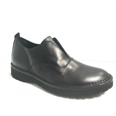 SCARPE UOMO ERNESTO DOLANI FRANCESINA SCAMICIATA NERO  ARTIGIANALE U17ED06