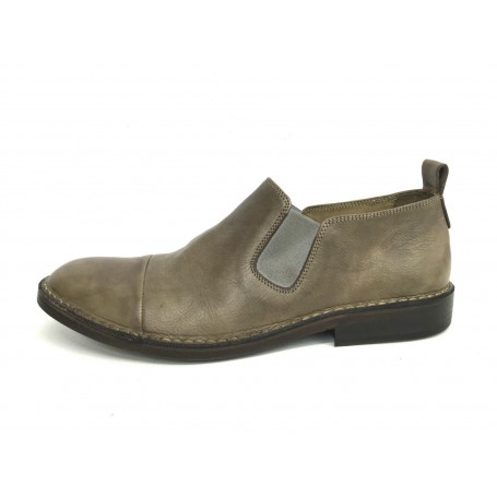SCARPE UOMO ERNESTO DOLANI MOCASSINO IN PELLE BUFALO TAUPE ARTIGIANALE US16ED01