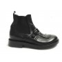SCARPE UOMO ERNESTO DOLANI STIVALETTO BEATLES PELLE BUFALO COL. NERO CON FRANGIA U18ED02