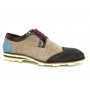 Scarpe uomo Harris allacciata suede turchese beige antracite fatte mano U16HA47