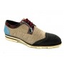 Scarpe uomo Harris allacciata suede turchese beige antracite fatte mano U16HA47