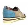 Scarpe uomo Harris allacciata suede turchese beige antracite fatte mano U16HA47