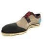 Scarpe uomo Harris allacciata suede turchese beige antracite fatte mano U16HA47