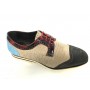 Scarpe uomo Harris allacciata suede turchese beige antracite fatte mano U16HA47