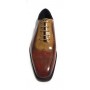 Scarpe uomo Harris francesina fatta a mano in pelle col. shade cuoio /red braques U17HA86