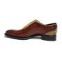 Scarpe uomo Harris francesina fatta a mano in pelle col. shade cuoio /red braques U17HA86