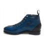 Scarpe uomo Harris polacchino blu cobalto/marrone fondo calcetto U17HA129