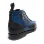 Scarpe uomo Harris polacchino blu cobalto/marrone fondo calcetto U17HA129