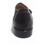 Scarpe uomo Lorenzi con doppia fibbia in pelle camoscio moro US17LO4