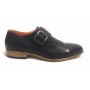 Scarpe uomo Lorenzi con fibbia in pelle burrattata safari nero US17LO03