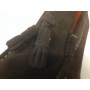 SCARPE UOMO SANTONI MOCASSINO  CON NAPPE CAMOSCIO TESTA DI  MORO  FATTA MANO 56