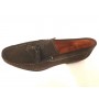 SCARPE UOMO SANTONI MOCASSINO  CON NAPPE CAMOSCIO TESTA DI  MORO  FATTA MANO 56