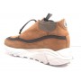 SCARPE UOMO WTG BY YAB SNEAKER ALTA  NABUK MARRONE E MORO  ARTIGIANALE U17YA07