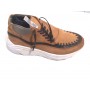 SCARPE UOMO WTG BY YAB SNEAKER ALTA  NABUK MARRONE E MORO  ARTIGIANALE U17YA07