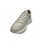 Scarpe donna Ambitious 12162W sneakers in pelle bianco / nude fondo alto DS22AM04