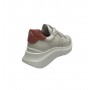 Scarpe donna Ambitious 12162W sneakers in pelle bianco / nude fondo alto DS22AM04