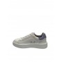 Scarpe donna Ambitious 12151W sneakers in pelle white/ purple fondo alto DS23AM01