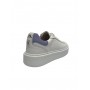 Scarpe donna Ambitious 12151W sneakers in pelle white/ purple fondo alto DS23AM01