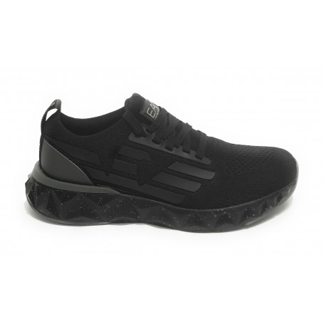 Sneaker running EA7 Emporio Armani   mesh black/ gunmetal X8X048 US21EA09