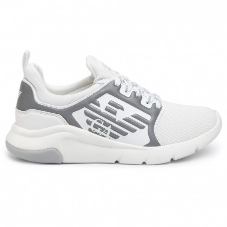 Sneaker running EA7 Emporio Armani A-Racer unisex Reflex X8X057 white/ silver US21EA13