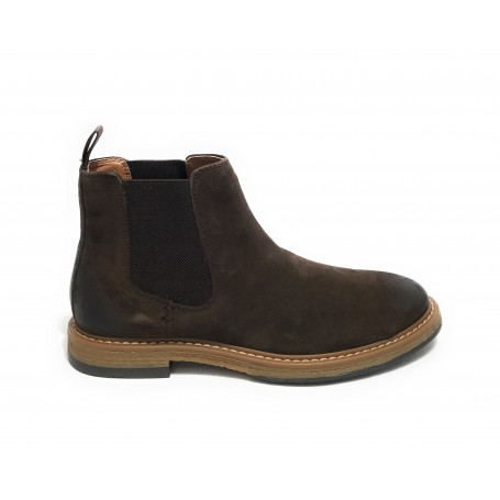 Stivaletto beatles uomo Elite in pelle scamosciata dark brown U23EL10 1005
