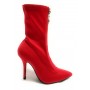 TRONCHETTO GOLD&GOLD ANKLE BOOT A CALZINO TESSUTO STRETCH TC 90 ROSSO DONNA D19GG26