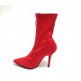 TRONCHETTO GOLD&GOLD ANKLE BOOT A CALZINO TESSUTO STRETCH TC 90 ROSSO DONNA D19GG26