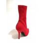 TRONCHETTO GOLD&GOLD ANKLE BOOT A CALZINO TESSUTO STRETCH TC 90 ROSSO DONNA D19GG26