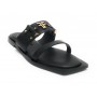 Scarpe donna ciabatta Fracomina in pelle nero DS23FR03 F723SS8001L40101-053