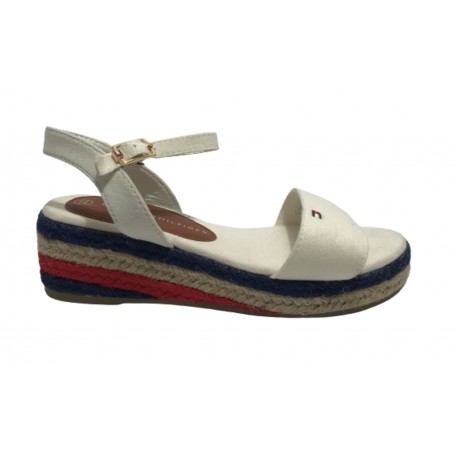 Scarpe Tommy Hilfiger sandalo fondo corda white ZS23TH04 T3A7-32778