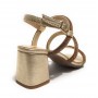 Sandalo Kess TC 65 pelle metal grain gold DS23KE06 23159