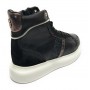 Scarpe donna US Polo sneaker alto Cardi006 in pelle black/ silver D23UP10