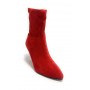 Scarpe donna ankle boot Gold&gold tc 75 in ecopelle scamosciato elasticizzato rosso D20GG23