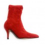 Scarpe donna ankle boot Gold&gold tc 75 in ecopelle scamosciato elasticizzato rosso D20GG23