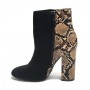 Scarpe donna ankle boot Gold&gold tc 95 in ecopelle scamosciato nero/ stampa pitone D20GG18