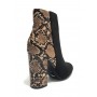 Scarpe donna ankle boot Gold&gold tc 95 in ecopelle scamosciato nero/ stampa pitone D20GG18