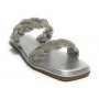Scarpe donna Gold&gold ciabatta in ecopelle con strass silver DS23GG53 GP23-476