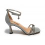 Scarpe donna Gold&gold sandalo con tacco lurex silver DS23GG57 GP23-439