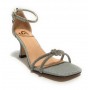 Scarpe donna Gold&gold sandalo con tacco lurex silver DS23GG57 GP23-439