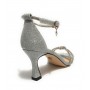 Scarpe donna Gold&gold sandalo con tacco lurex silver DS23GG57 GP23-439