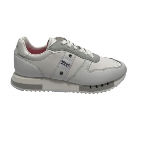 Scarpe Blauer sneaker Melrose pelle white DS23BU03 S3MELROSE02/PUN