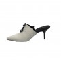 Scarpe donna Love Moschino sabot a punta con tallone aperto tc 80 in pelle bianco DS23MO08 JA10187