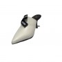 Scarpe donna Love Moschino sabot a punta con tallone aperto tc 80 in pelle bianco DS23MO08 JA10187