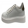 Scarpe donna Borbonese sneaker in pelle white/ natural op DS23BO04 6DX901