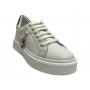 Scarpe donna Borbonese sneaker in pelle white/ natural op DS23BO04 6DX901