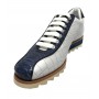 Scarpe uomo Harris sneaker pelle bianco/ stampa blu U17HA197